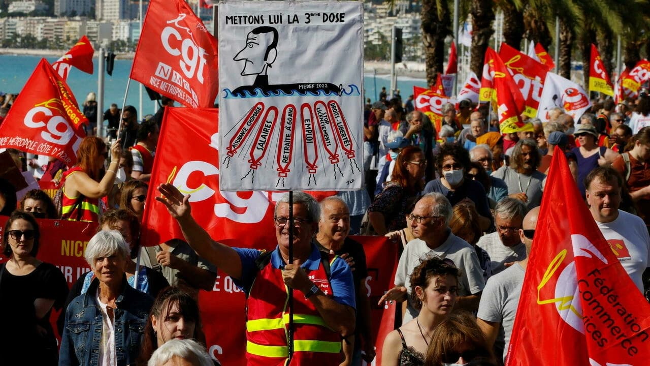 賃金、失業保険、年金:フランスの主要都市でデモを実施